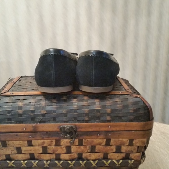 Lands' End Black Bow Ballet Flats - Picture 3 of 6